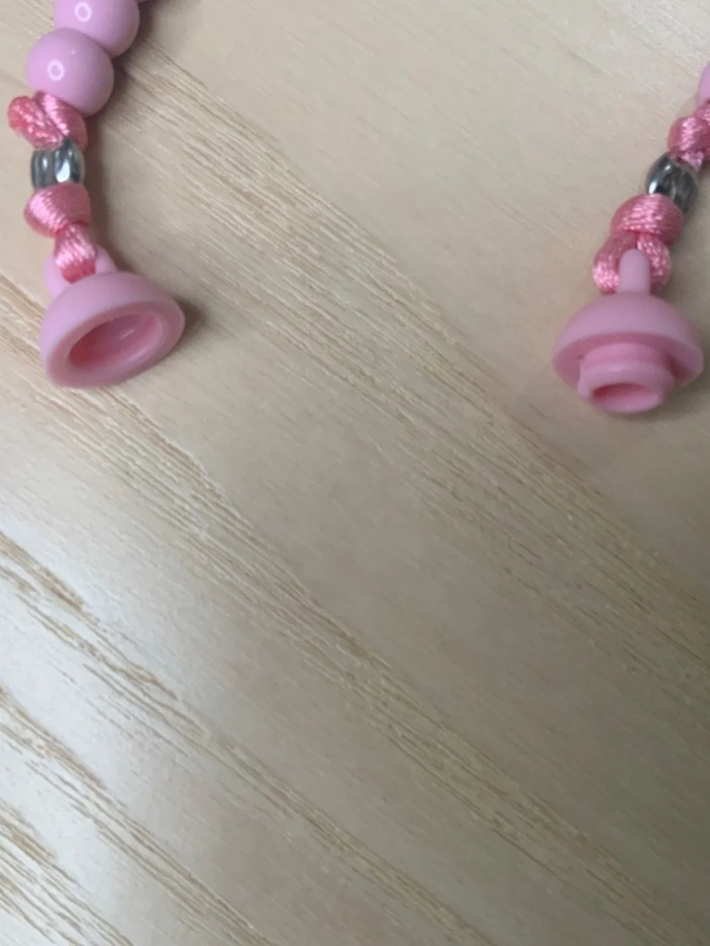Janie & Jack Children’s Bead Necklace Pink and White Pop Closure